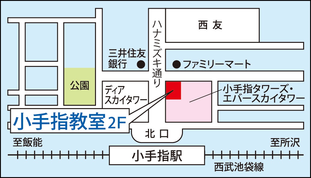 小手指教室の地図画像