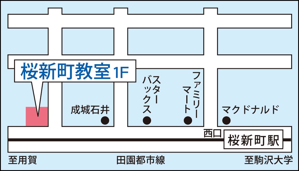 桜新町教室の地図画像