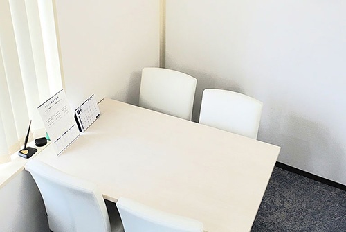 充実の学習環境:個別相談用の面談室。最適な学習方法や志望校のご提案などをこまめに行っています。