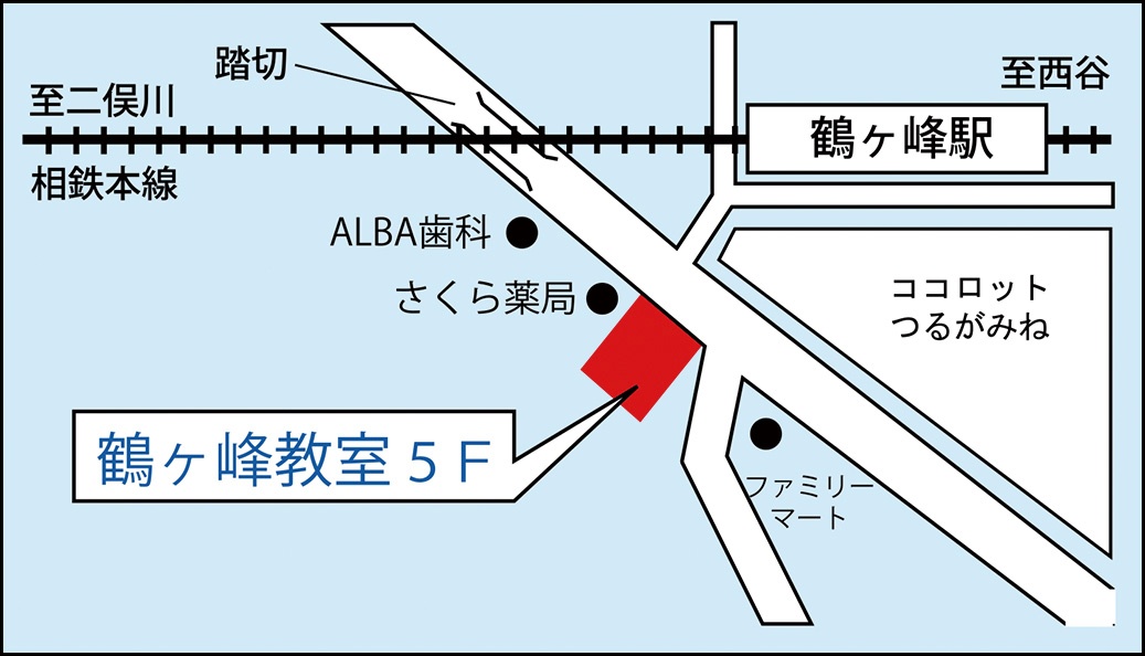 鶴ヶ峰教室の地図画像